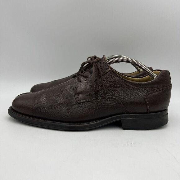 Studio Belvedere Bay Bridge Brown Leather Lace-up Dress Shoes Mens Size 11 1/2 D - Picture 5 of 10